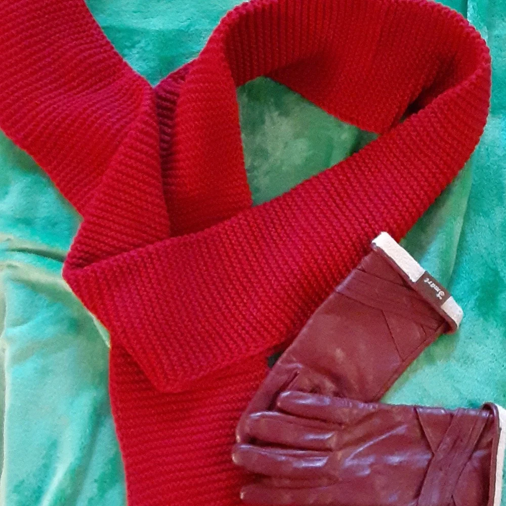 Burgundy Leather Gloves